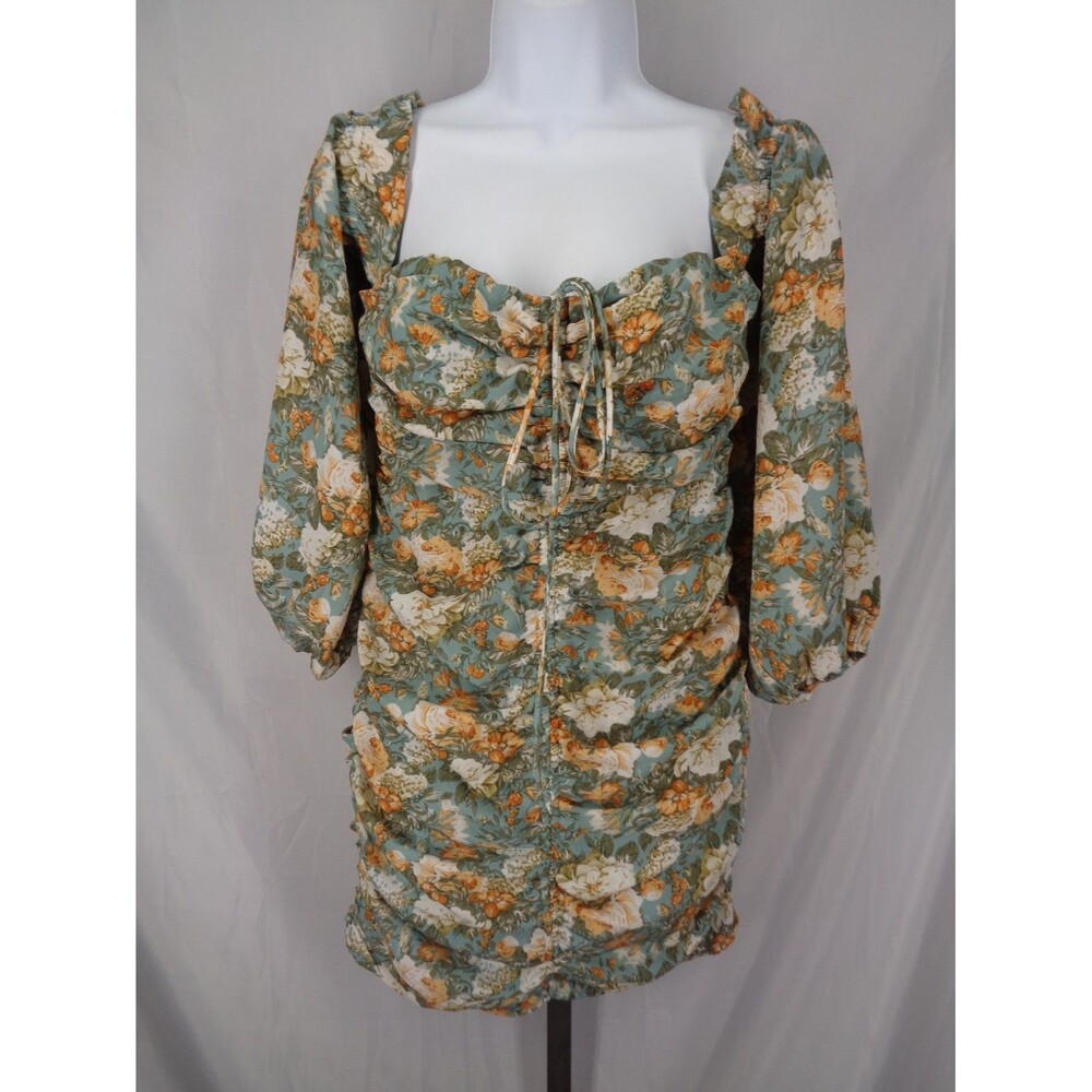 Hello Molly Floral Basque Country Mini Dress Small (4) Romantic Cottagecore New - Picture 4 of 16
